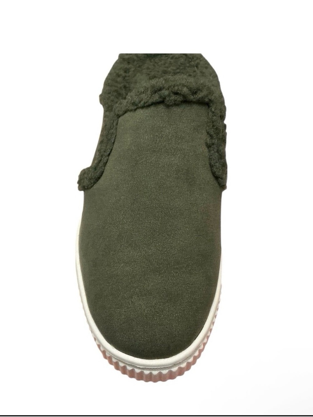 SOUL Naturalizer Olive Green Shearling-Trim Slip-On Mule Sz 6.5 NIB - Picture 3 of 9